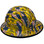 Don't Tread on Me Design Hydro Dipped Hard Hats Full Brim - Edge Left