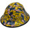 Don't Tread on Me Design Hydro Dipped Hard Hats Full Brim - Edge Oblique Left