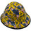 Don't Tread on Me Design Hydro Dipped Hard Hats Full Brim - Edge Oblique Right