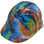 Oil Spill Design Hydro Dipped Hard Hats Cap Style - Oblique Left