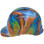 Oil Spill Design Hydro Dipped Hard Hats Cap Style - Left