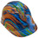 Oil Spill Design Hydro Dipped Hard Hats Cap Style - Oblique Right