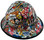 Sticker Bomb 4 Design Hydro Dipped Hard Hats - Oblique Edge Right