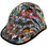 Sticker Bomb 4 Design Hydro Dipped Hard Hats Cap Style Design Oblique Right with edge