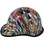 Sticker Bomb 4 Design Hydro Dipped Hard Hats Cap Style Design Left with edge