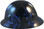 Hades Skull Blue Hydro Dipped Hard Hats Full Brim Style - Left Side View