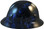 Hades Skull Blue Hydro Dipped Hard Hats Full Brim Style - Right Side View