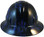 Hades Skull Blue Hydro Dipped Hard Hats Full Brim Style - Front View