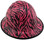 Zebra Pink Hydro Dipped Full Brim Hard Hats Edge Right