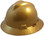 MSA V-Gard Full Brim Hard Hats with Fas-Trac Suspensions Gold