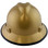 MSA V-Gard Full Brim Hard Hats with Fas-Trac Suspensions Gold - with Protective Edge