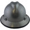 MSA V-Gard Full Brim Hard Hats with Fas-Trac Suspensions Silver - with Protective Edge