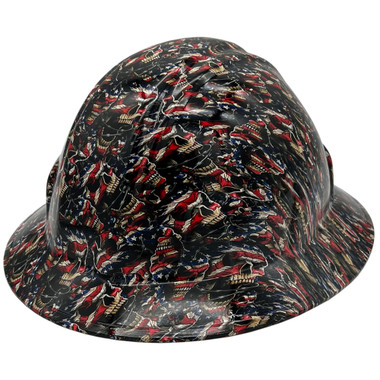 Full Brim Hydro Dipped Custom Hard Hat in the Joker Stacked Deck