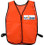 Imprinted Orange safety vests with multi color imprint front 2