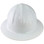 SkullBucket Aluminum Full Brim Hardhats with Ratchet Suspensions - White Front