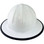 SkullBucket Aluminum Full Brim Hardhats with Ratchet Suspensions - White with Protective Edge