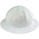 SkullBucket Aluminum Full Brim Hardhats with Ratchet Suspensions - White Right