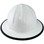 SkullBucket Aluminum Full Brim Hardhats with Ratchet Suspensions - White with Protective Edge