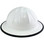 SkullBucket Aluminum Full Brim Hardhats with Ratchet Suspensions - White with Protective Edge