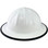 SkullBucket Aluminum Full Brim Hardhats with Ratchet Suspensions - White with Protective Edge