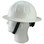 SkullBucket Aluminum Full Brim Hardhats with Ratchet Suspensions - White with Chin Strap