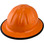 Skullbucket Aluminum Full Brim Hardhats ~ Orange with Protective Edge ~ Oblique