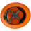 Skullbucket Aluminum Full Brim Hardhats ~ Orange ~ Suspension