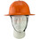 Skullbucket Aluminum Full Brim Hardhats ~ Orange ~ Suspension with Chin Strap