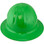 Skullbucket Aluminum Full Brim Hardhats ~ HI Viz Green ~ Front