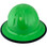 Skullbucket Aluminum Full Brim Hardhats ~ HI Viz Green with Protective Edge ~ Front