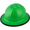 Skullbucket Aluminum Full Brim Hardhats ~ HI Viz Green with Protective Edge ~ Oblique