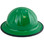 Skullbucket Aluminum Full Brim Hardhats ~ Green with Protective Edge ~ Left