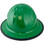 Skullbucket Aluminum Full Brim Hardhats ~ Green with Protective Edge ~ Front