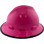 MSA V-Gard Full Brim Hard Hats with Fas-Trac Suspensions Hot Pink - with Protective Edge