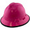 MSA V-Gard Full Brim Hard Hats with Staz On Suspensions Hot Pink - with Protective Edge