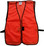 Orange Soft Mesh Plain Safety Vest ~Tear Away Front