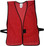 Brick Red Mesh Plain Safety Vest  pic 1