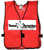 Add A Text Imprint to Your Red Safety Vests (ONE COLOR)