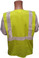 Lime SURVEYOR Safety Vest CLASS 2 with Silver Stripes Back