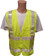 ANSI 2004 Sleeveless Class 2 Double Stripe LIME Safety Vests - Silver Stripes Front