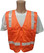 Orange MESH Surveyors Safety Vest with Silver Stripes and Pockets Front