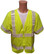 ANSI 2004 SLEEVED Class 3 Double Stripe LIME Safety Vests - Silver Stripes