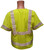 ANSI 2004 SLEEVED Class 3 Double Stripe LIME Safety Vests - Silver Stripes Back