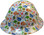 Cartoon Fish Hydro Dipped Hard Hats Full Brim Design ~ Oblique View