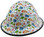 Cartoon Fish Hydro Dipped Hard Hats Full Brim Design ~ Oblique View with edge