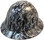 Guns and Skulls Hydro Dipped Hard Hats Full Brim Design ~ Oblique View