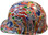 Route 66 Sticker Bomb Hydro Dipped Hard Hats, Cap Style ~ Left Side View