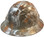 Winter Camo Hydro Dipped Hard Hats Full Brim Style Design ~ Oblique View