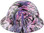 Glamour Camo Pink Hydro Dipped Hard Hats Full Brim Style Design - Right Side View