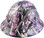 Glamour Camo Pink Hydro Dipped Hard Hats Full Brim Style Design - Oblique View